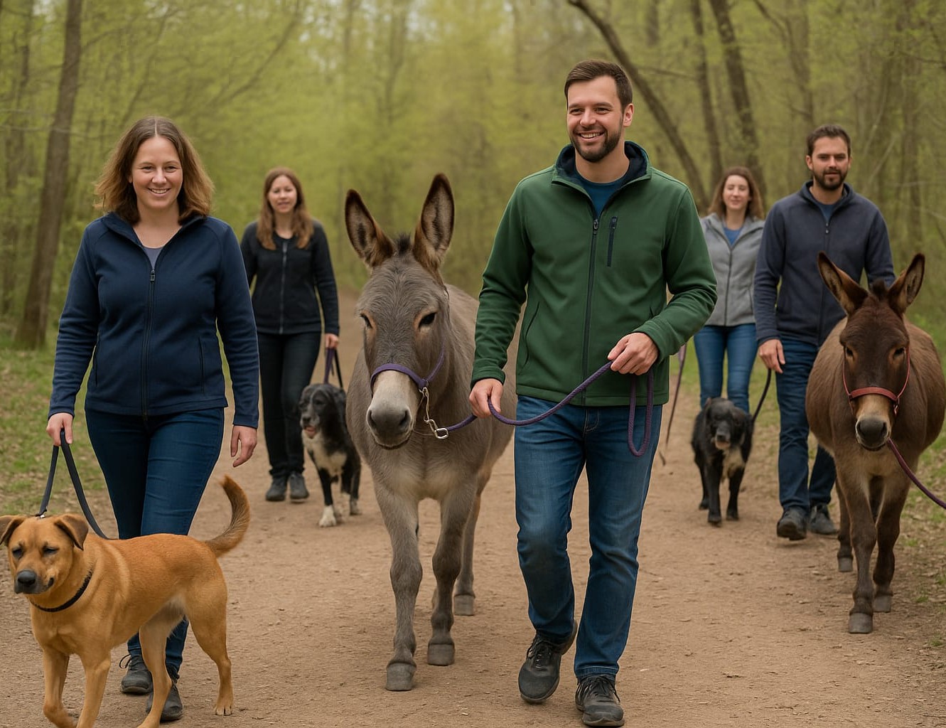 Foto Social Walk Wandern mit Esel